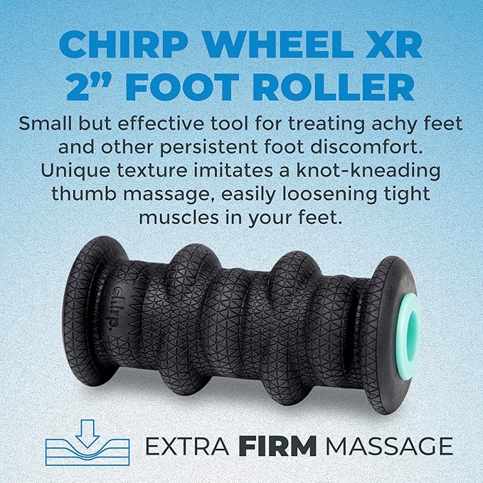 Chirp Wheel XR Foot Massage Roller - Targeted Massage for Plantar Fasciitis and Foot Fatigue, Arch Pain Relief, and Muscle Recovery | High Density Foam Exercise Equipment, 500lbs Capacity, 2" Mint - Bloomnest
