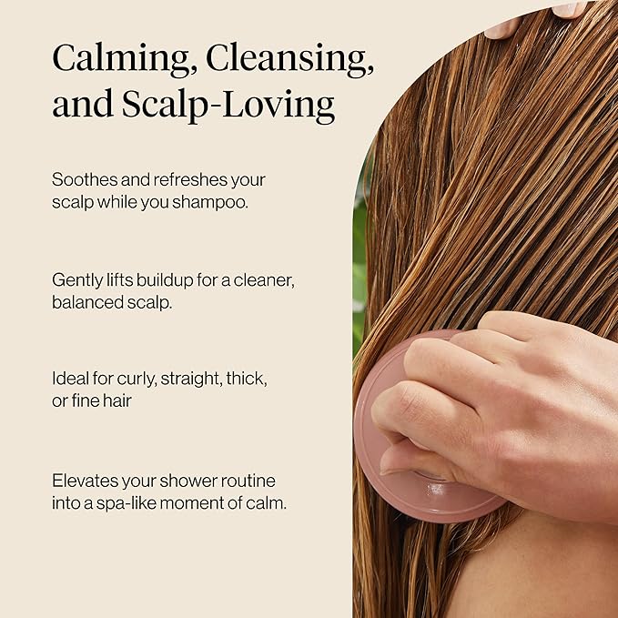 Kitsch Scalp Massager for Hair Care - Scalp Scrubber, Shampoo Brush & Exfoliator for Scalps- Hair Scrubber for Relaxing Bath - Terracotta Kitsch