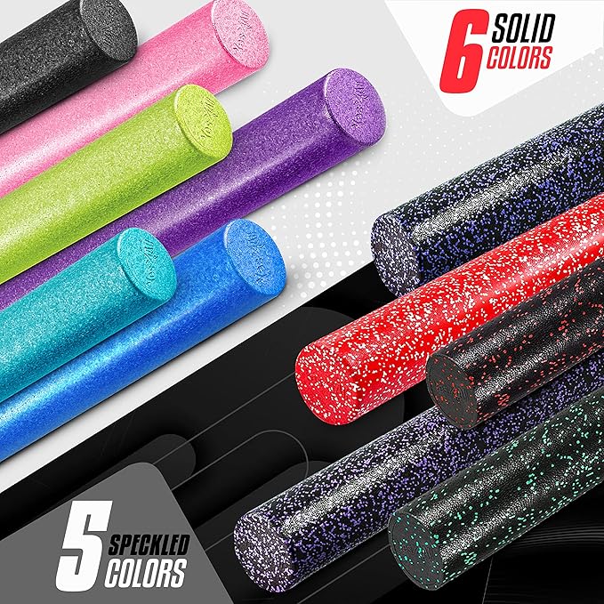 Yes4All High-Density EPP Round Back Roller Foam, Exercise Foam Roller for Yoga, Pilates & Stretching - 12, 18, 24, 36 inch - Bloomnest