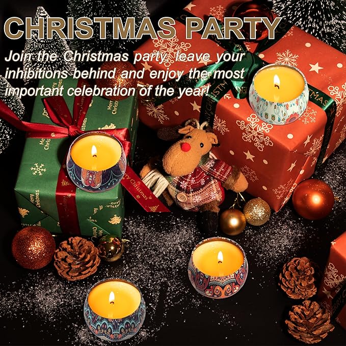 Scented Candles Gift Set - Women Candle Set Natural Soy Wax Aromatherapy Candle Small Gifts 120H Burn Time Candle 4 Pack 4.4 Oz for Christmas Birthday Mum Girl Teacher Mothers Day Bath - Bloomnest