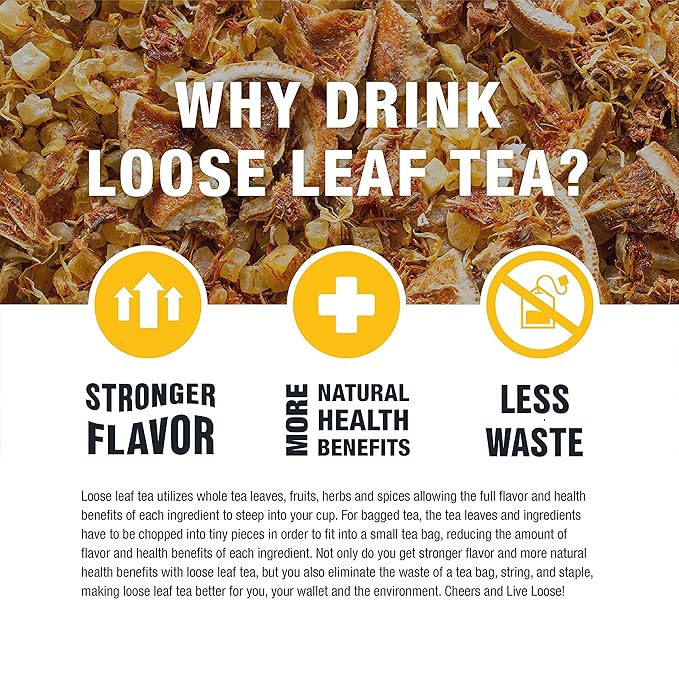 Tiesta Tea - Citrus Sunburst, Loose Leaf, Tropical Citrus Herbal Tea, Premium Blend, Non-Caffeinated Fruit Blend, Make Hot or Iced & Brews Up to 200 Cups, 16 Ounce Resealable Bulk Pouch - Bloomnest