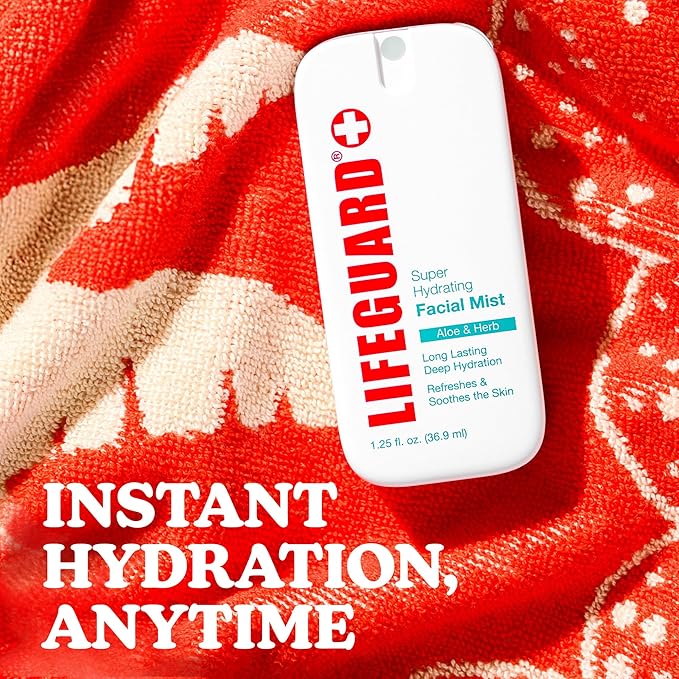 LIFEGUARD Super Hydrating Facial Mist - Aloe & Herb, Face Mist Hydrating Spray for All Skin Types, Lightweight Face Moisturizer - 1.25 fl. oz. - Bloomnest