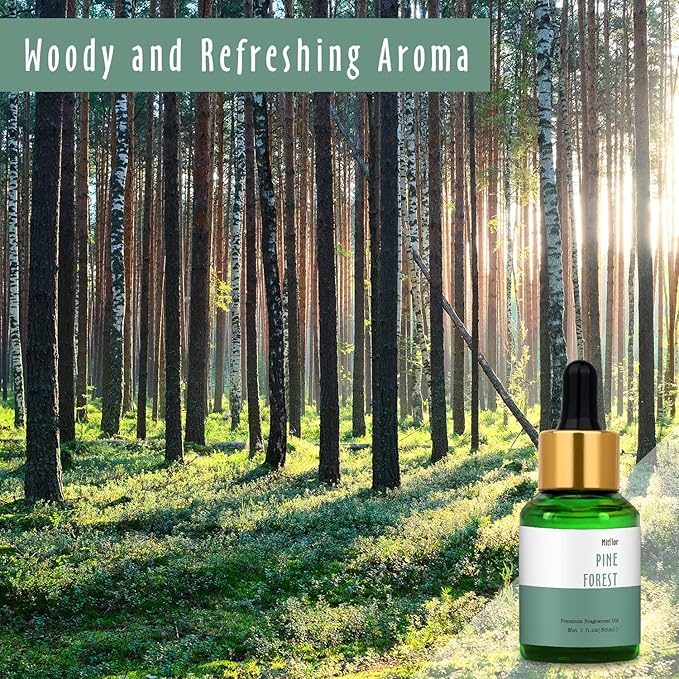 Pine Forest Fragrance Oil, MitFlor Single Scented Oil, 30ml Large Size Premium Fragrance Oil for Soap & Candle Making, Aromatherapy Essential Oil for Diffuser, Fresh Woody Scent for Home Fragrance - Bloomnest