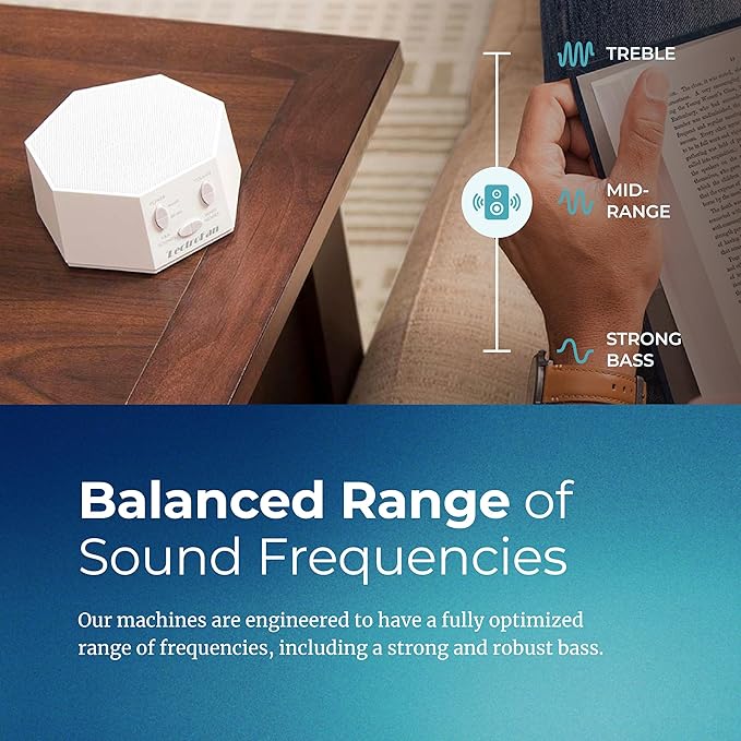 Adaptive Sound Technologies LectroFan Classic White Noise Machine - Compact Sleep Sound Machine for Bedroom, Travel, Study & More - 20 Non-Looping Fan & White Noise Variations - Bloomnest