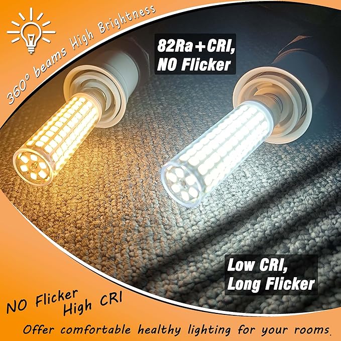 E17 10 Watt LED Bulb 100W Equivalent 2700K Warm White 1000lm Non-Dimmable 120V E17 Intermediate Base LED Bulb for Desk Lamp, Ceiling Fan Lights, Headboard Reading Lights, Chandelier, 3 Pack - Bloomnest
