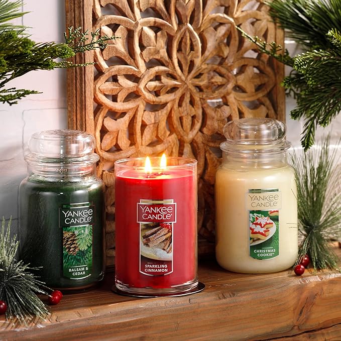 Yankee Candle Christmas Cookie Scented Classic 22oz Large Jar Single Wick Candle Over 110 Hours of Burn Time Perfect for Holiday Gifting and Celebration - Bloomnest