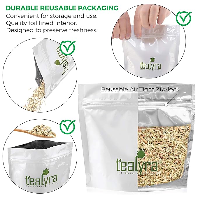 Tealyra - Pure Lemongrass - Loose Leaf Herbal Tea - Wellness Healthy Herb Tea - Caffeine-Free - Wild Grown - 224g (8-ounce) - Bloomnest