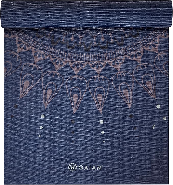 Gaiam Yoga Mat - Premium 6mm Print Extra Thick Non Slip Exercise & Fitness Mat for All Types of Yoga, Pilates & Floor Workouts (68"L x 24"W x 6mm Thick) - Bloomnest