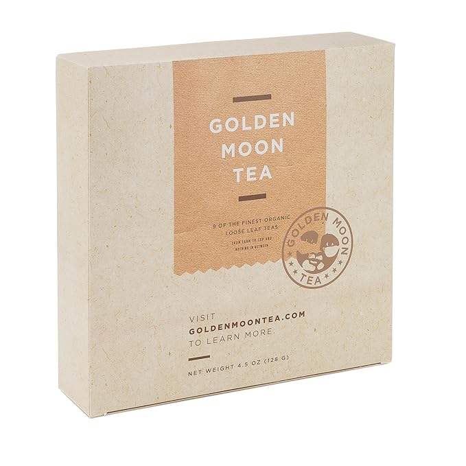 Golden Moon Tea Variety Pack - 9 Loose Leaf Tea Sampler - Organic Black, Green, White, and Herbal Teas Gift Set - Bloomnest