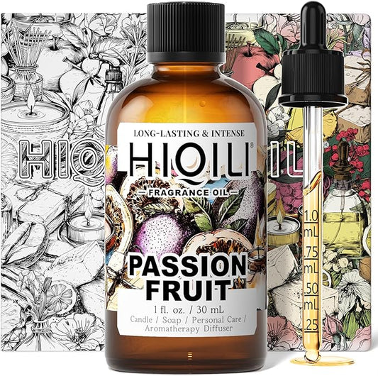 HIQILI Passion Fruit Fragrance Oil for Home Diffuser, Oil Burner, Great for Soap, Candle & Perfume Making, Add to Body Lotion - 1 Fl Oz HIQILI