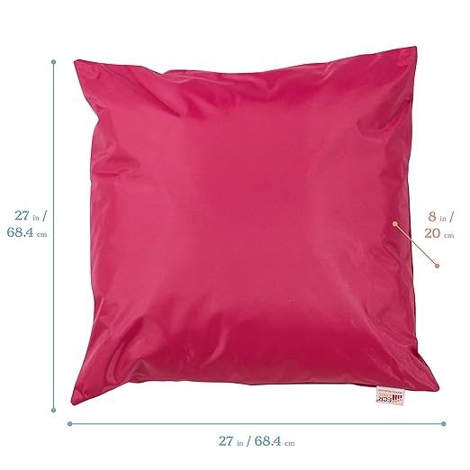 ECR4Kids, 27in Jumbo Floor Pillow, Raspberry - Bloomnest