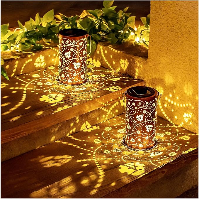 Ladybug Solar Lanterns Outdoor Waterproof Hanging Solar Lights Ladybug Gifts for Women Men Metal Decorative LED Ladybug Lanterns for Garden Decor,Yard,Patio,Lawn,Tabletop,Pathway,Landscape - Bloomnest