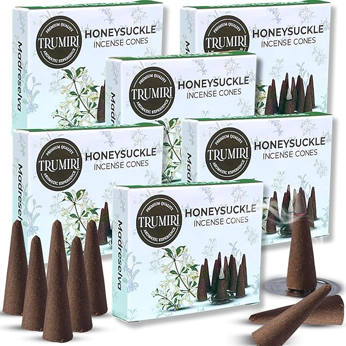 Honeysuckle Honeysuckle Incense - 60 Cone Incense - Six Packs of 10, Scented