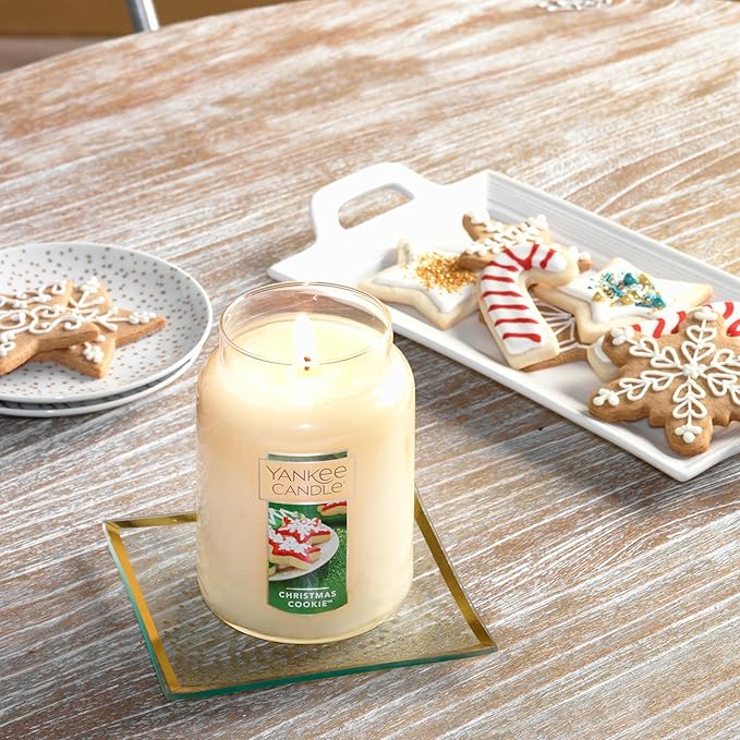 Yankee Candle Christmas Cookie Scented Classic 22oz Large Jar Single Wick Candle Over 110 Hours of Burn Time Perfect for Holiday Gifting and Celebration - Bloomnest
