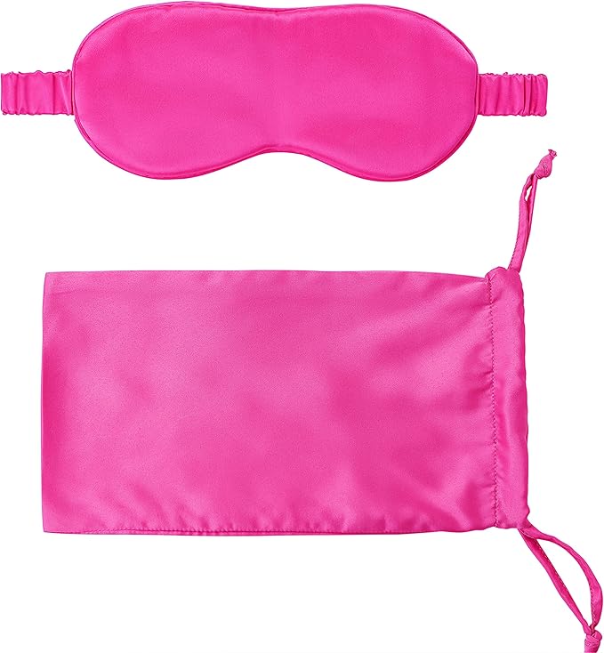 Silk Sleep Mask Light Blocking Luxury 100% Mulberry 19mm Silk Eye Mask Eye Cover Blindfold Ultra Soft Light & Comfy Anti Aging Skin Care with Travel Bag Gift Package - Bloomnest