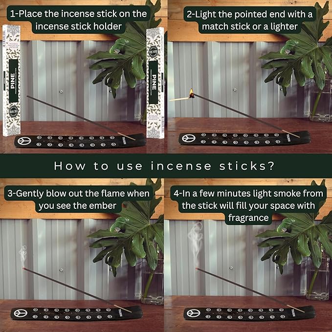 Pine Incense Sticks - Total 40 Insence-Sticks - Dual Pack of 20 Insense - Inciensos - Inscents - Natural Non Toxic Ingredients - Incents - Incence - Inscense - Insents TRUMIRI