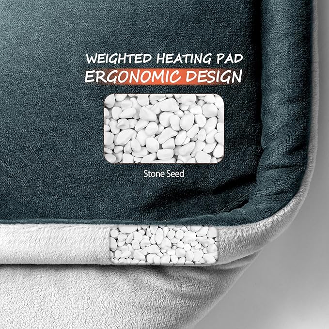 Neck Heating Pad Gifts for Dad, Men, XL Weighted Shoulder Heat Pad, Back Pain Relief Heat Pads, Gifts for Mom, Women and Christmas, Birthday, Mother's Day, Fathers Day Warm Gifts, 23'' x 17'' - Bloomnest