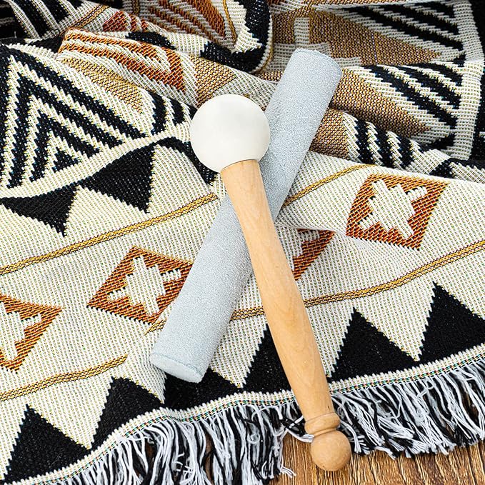 White E Note 8 inch Quartz Crystal Singing Bowl, for Healing Mindfulness Meditation Yoga Sound Baths, with Case Rubber Mallet