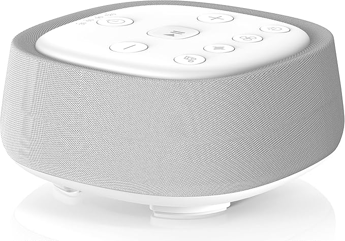 Rechargeable White Noise Machine with 28 Smoothing Sounds, Portable Sound Machine for Baby Kids Adult Sleeping, Auto-Off Timer, 32 levles of Volume Noise Machine Therapy for Home, Office, Travel