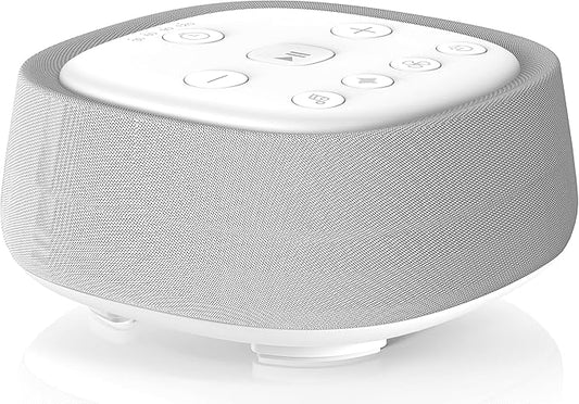 Rechargeable White Noise Machine with 28 Smoothing Sounds, Portable Sound Machine for Baby Kids Adult Sleeping, Auto-Off Timer, 32 levles of Volume Noise Machine Therapy for Home, Office, Travel