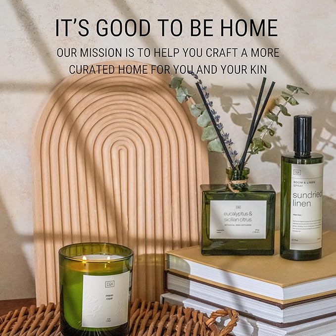 Craft & Kin Reed Diffuser with Dried Flowers | 5 oz White Lavender Scented Winter Reed Diffusers for Home, Bathroom | Scent Sticks | Elegant Fragrance Home Decor for Men & Women CraftKin