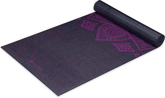 Gaiam Yoga Mat - Premium 6mm Print Extra Thick Non Slip Exercise & Fitness Mat for All Types of Yoga, Pilates & Floor Workouts (68"L x 24"W x 6mm Thick)