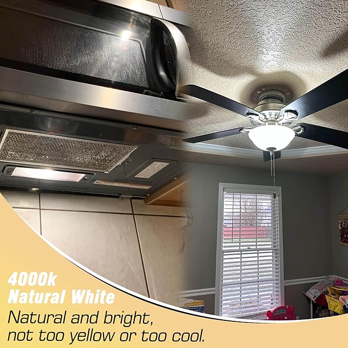 E17 LED Bulb 10 Watt Equivalent 100W 4000K Natural White 1000lm Non-Dimmable 120V E17 Intermediate Base LED Bulb for Desk Lamp, Ceiling Fan Lights, Headboard Reading Lights, Chandelier, 3 Pack - Bloomnest