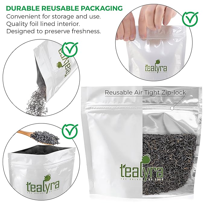Teayra - Keemun Mao Feng - Premium Chinese Black Loose Leaf Tea - Perfect English Breakfast Tea - Energy Boost - Caffeine Bold - 220g (8-ounce) - Bloomnest
