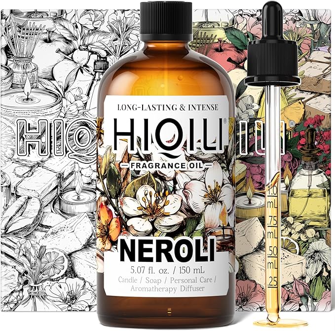 HIQILI Neroli Fragrance Oil for Candle, Soap and Perfume Making, Add to Body Lotion and Handcream, Essential Oil Diffuser Use - 5.07 Fl Oz - Bloomnest