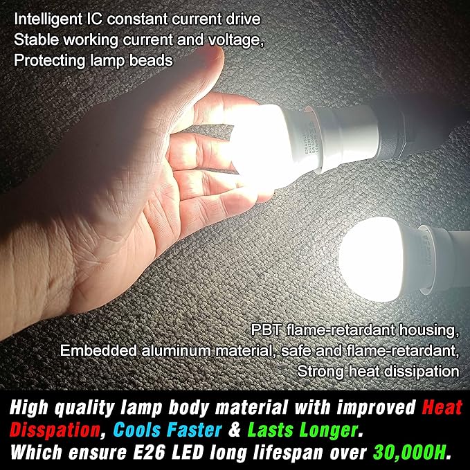 A15 LED Refrigerator Light Bulb 40 Watt Equivalent 120V 500lm 5000K Daylight White 5 Watt E26 Standard Medium Base Fridge Appliance Light Bulb for Freezer Home Lighting Lamp,Non-Dimmable,2 Pack - Bloomnest