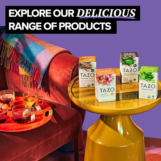 TAZO Dessert Delights Glazed Lemon Loaf Herbal Tea Bags, Aromatic Blend, Caffeine-Free, 90 Total Tea Bags (15ct - Pack of 6)