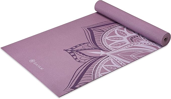 Gaiam Yoga Mat - Premium 5mm Print Thick Non Slip Exercise & Fitness Mat for All Types of Yoga, Pilates & Floor Workouts (68" x 24" x 5mm) - Bloomnest