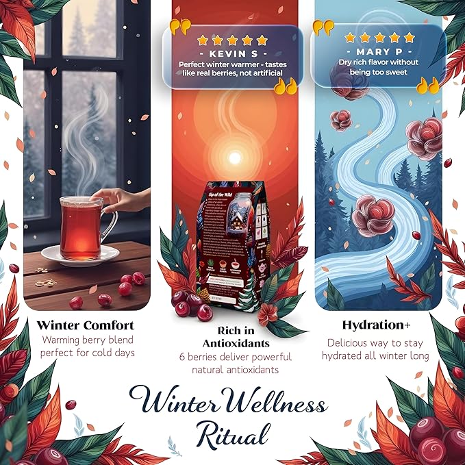 ENZO Tea Master Reserve - Alpine Wildberry (4oz) a Cherry Cranberry Secret Recipe | Mountain-Foraged Wild Berry Hibiscus | Loose Leaf Caffeine Free 37 Servings - Bloomnest