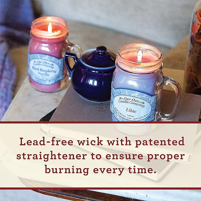 Our Own Candle Company, Luxe Linen Scented Mason Jar Candle, 100 Hour Burn Time, 13 Ounces - Bloomnest