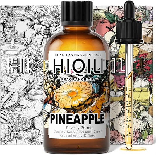 HIQILI Pineapple Fragrance Oil for Diffuser, Soaps, Bath Bombs, Candles Making, Bright Scents for Home, Car & Office - 1 Fl Oz - Bloomnest
