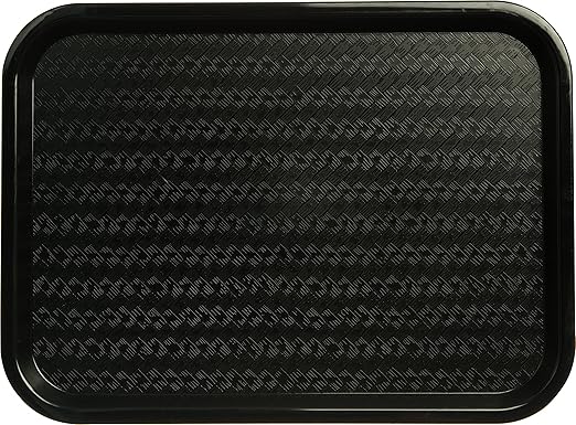 Carlisle FoodService Products CT121603 Café Standard Cafeteria / Fast Food Tray, 12" x 16", Black - Bloomnest