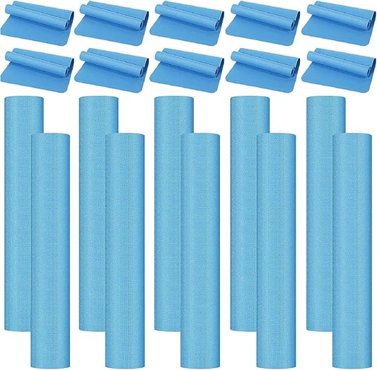 10 Pack Yoga Mats Bulk, 68'' x 24'' x 4mm Thick Yoga Mats for Kids and Adult Gym Mats Bundle Latex Free Exercise Mats with Non Slip Texture for Outdoor Yoga, Pilates or Workout - Bloomnest