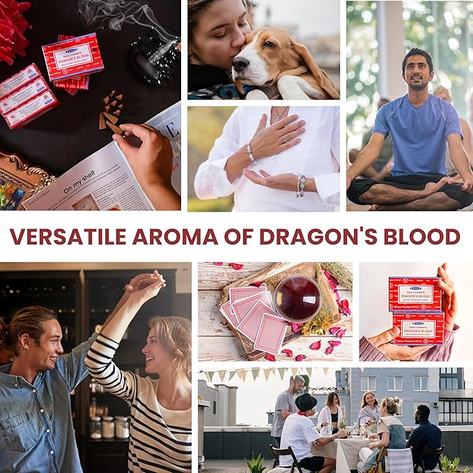 Dragon's Blood Backflow Incense Cones for Waterfall Aromatic Smoke Fountain Haze Falls and Mat Bundle - Pack of 6 TRUMIRI