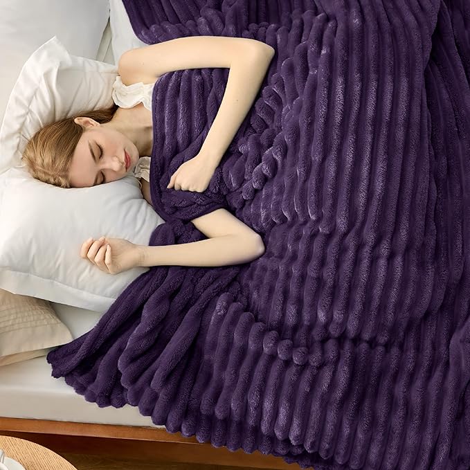 Bedsure GentleSoft Purple Fleece Blanket for Couch - Super Soft Cozy King Blankets for Women, Cute Small Blanket for Girls, 108x90 Inches - Bloomnest