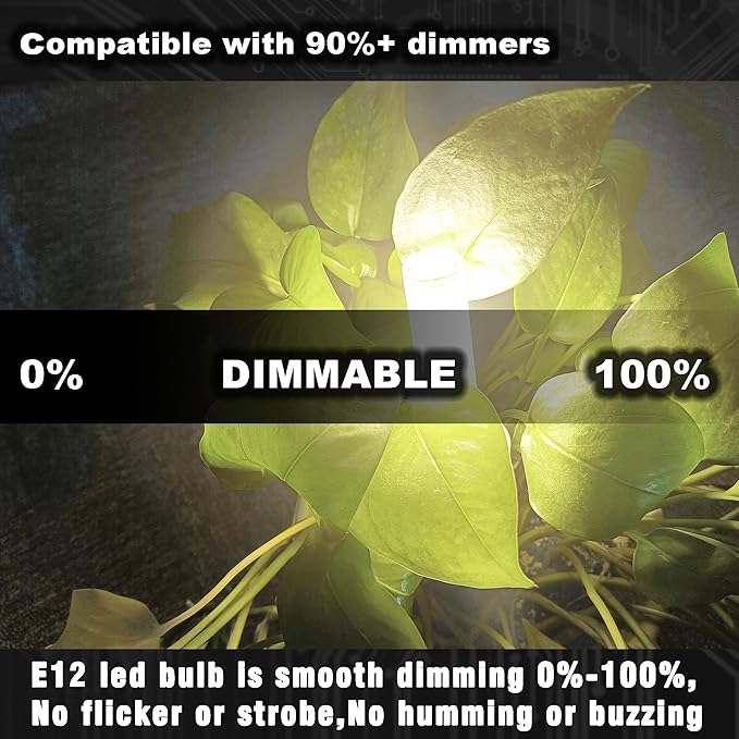 E12 100W Dimmable C7 T6 LED Corn Light Bulbs, 4000K Natural White 1000 Lumen 10W E12 LED Candelabra Light Bulbs for Home Decorative Chandelier Pendant Ceiling Fan Lighting Salt Lamp, 3 Pack - Bloomnest