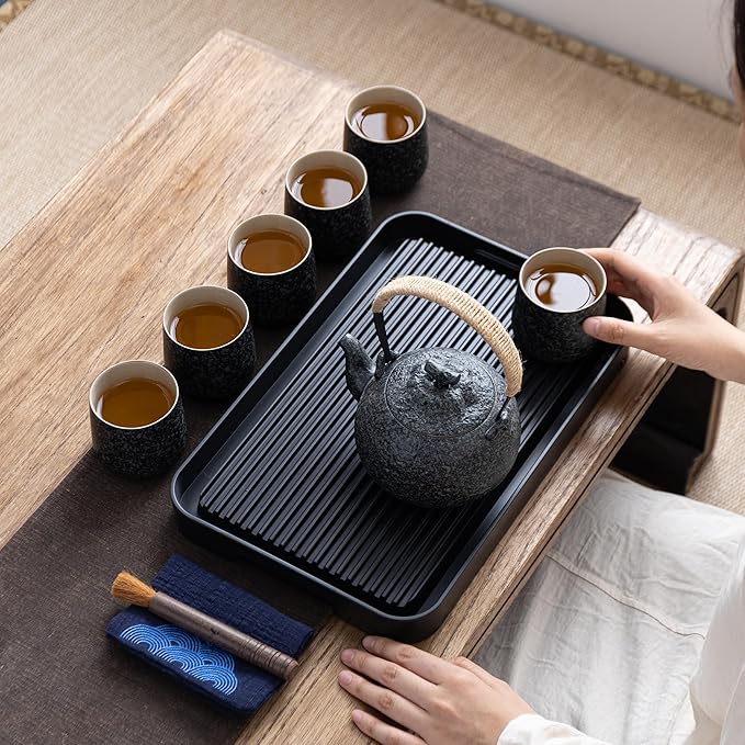 TEANAGOO Japanese Tea Set, Chinese Tea Sets, Porcelain Japanese Tea Cups, Chinese Gongfu Tea Set, Asian Tea Set for Adults, Japanese Teapot Set, 1 Teapot (700ml/25oz) + 6 Tea Cups(205ml/7.2oz), U1 - Bloomnest