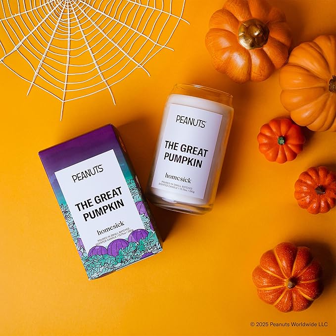 Homesick The Great Pumpkin Candle – 13.75 oz Jar with Soy Wax Blend, Organic Cotton Wick, 60-80 Hour Burn – Cozy Fall Fragrance, Reusable Glass Jar, Engagement Gifts for Couples, Wedding Gift - Bloomnest