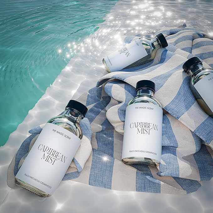 The Magic Scent Carribean Mist Diffuser Oil - Hotel & Home Luxury Scents - Diffuser Oil Scents for Home Designed for Use in All Diffusers - 4 fl oz, 120 mL - Bloomnest