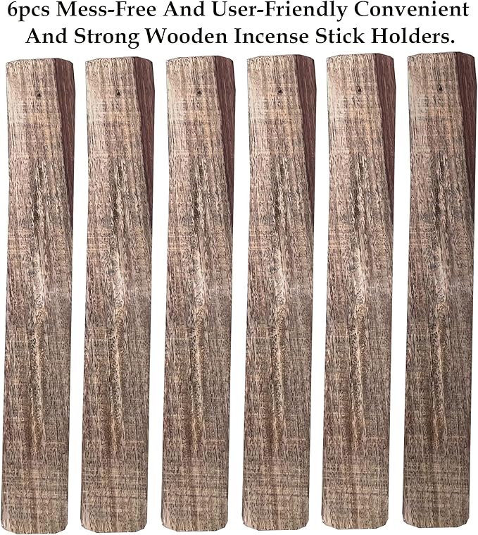 DharmaObjects Premium 180 Incense Sticks - Mix 6 Fragrances, Palo Santo, Sandal Wood, Nag Champa, White Sage, Rose and Patchouli Incense Gift Set Include 6 Holders DharmaObjects