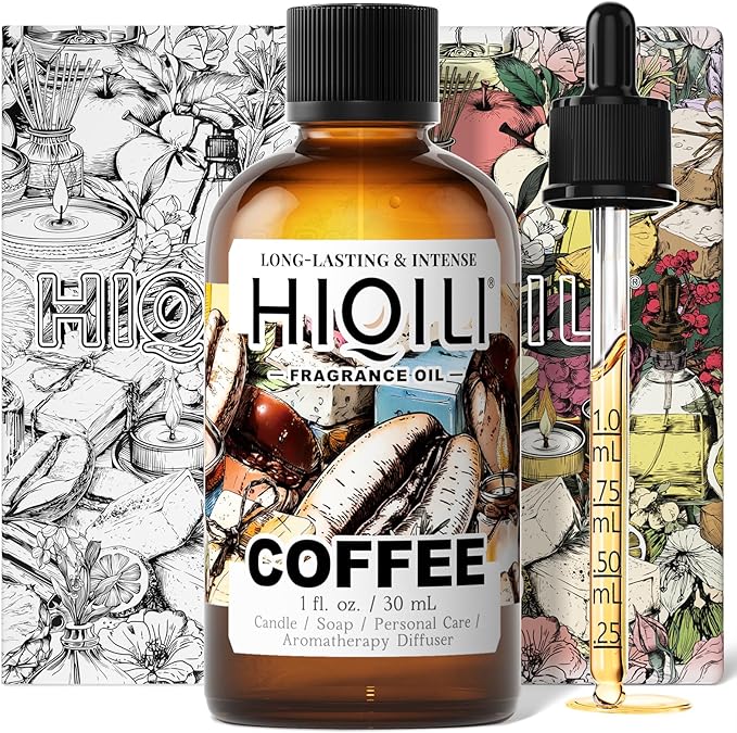HIQILI Coffee Fragrance Oil for Scent Diffuser & Humidifier, Perfect for Candle, Soap, Perfume Making, New Car & Home - 1 Fl Oz - Bloomnest
