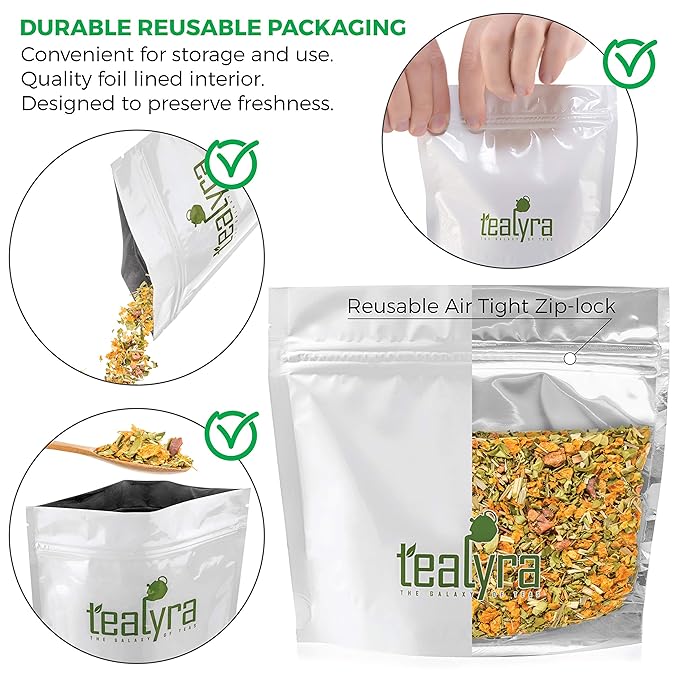 Tealyra - Heal Thyself Moringa and Sea Buckthorn - Lemongrass - Digestiv - Detox - Anti-Stress - Wellness Herbal Loose Leaf Tea - Caffeine Free - 112g (4-ounce) - Bloomnest
