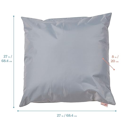 ECR4Kids Jumbo Floor Pillow, 27in, Flexible Seating, Light Grey - Bloomnest