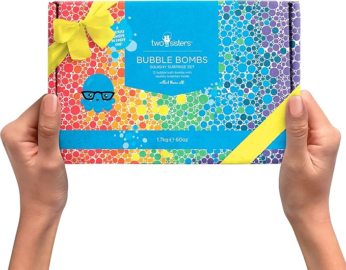 Squishy Bath Bombs for Girls & Boys with Surprise Toys Inside (6 Pack) - Large Bubble Bath Bombs & Hidden Figures, Gentle and Safe Fizzies, Made in USA, Gifts for Kids by Two Sisters - Bloomnest