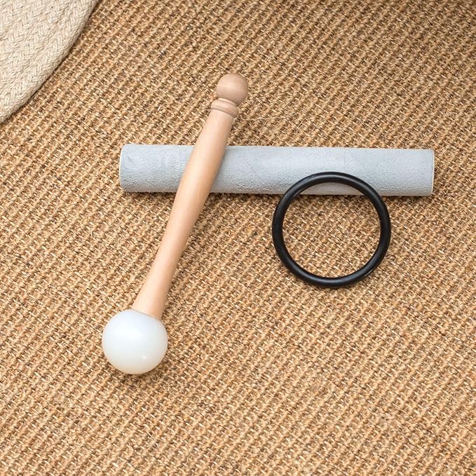 Leize 6-12 inch Chakra Tuned 432hz Set of 7 Quartz Black Crystal Singing Bowls with Heavy Duty Carrying Cases and Singing Bowl Mallet Suede Strikers