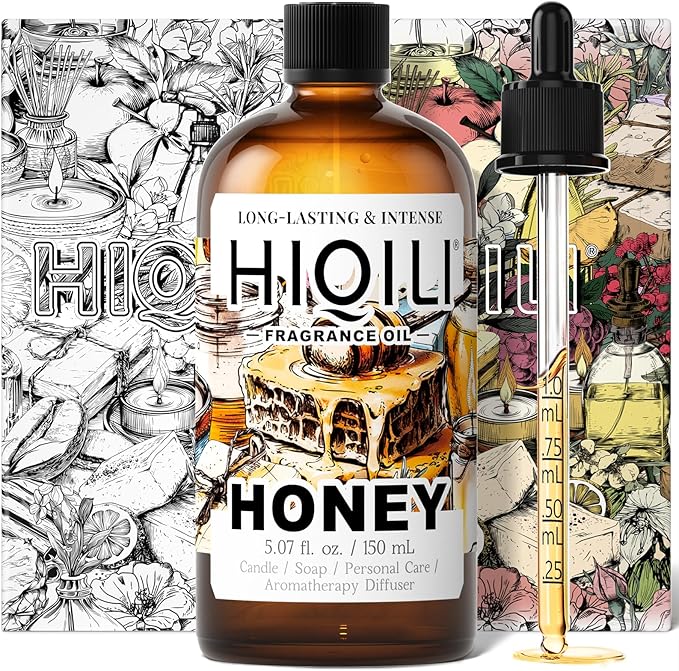 HIQILI Honey Fragrance Oil for Making Candle, Soap, Perfume, Warm Scents for Essential Oil Diffusers, Great for Home, Laundry - 5.07 Fl Oz - Bloomnest